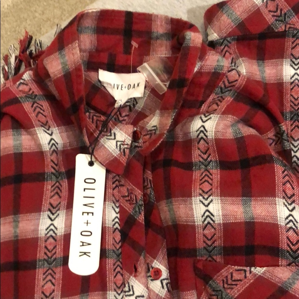 Reserved olive and oak top xl